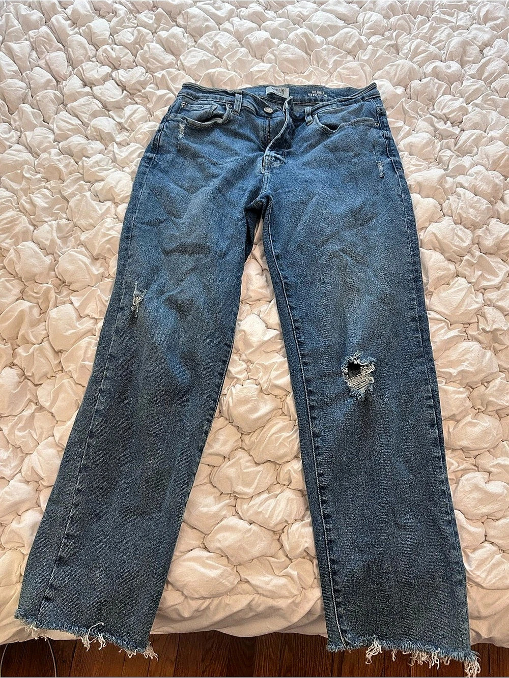 Kenzie High Rise Straight Leg Jeans Blue Waist Size 8/29
